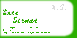 mate strnad business card
